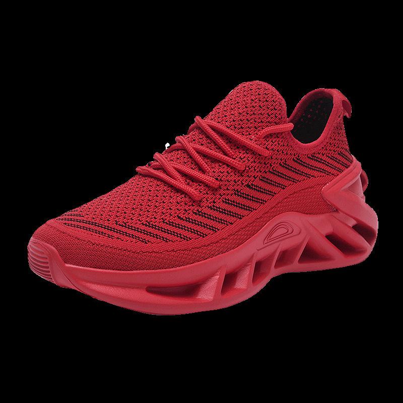 Herrenschuhe Vier-Jahreszeiten-Schuhe Atmungsaktive Fliegenstrick-Mesh-Schuhe Weiche Sohle Leichte Höhenerhöhung Lässige Laufschuhe Rutschfest Sport