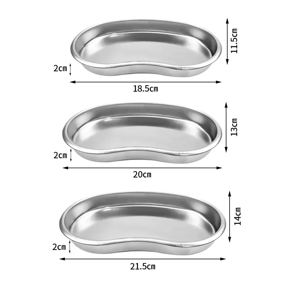 Stainless Steel Kidney Shaped Sterilized Tray Jar Pot Container Bottle Tweezers Medical Dental Surgical Cosmetic Tattoo Accesory