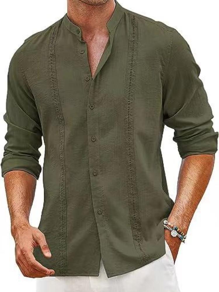 Men's Cuban Style Casual Button Summer Beach Vacation Shirt