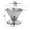 Dual-Layer 304 Stainless Steel Coffee Filter, Available in 300/600/800 Mesh, No Paper Needed for Hand Drip Brewing.