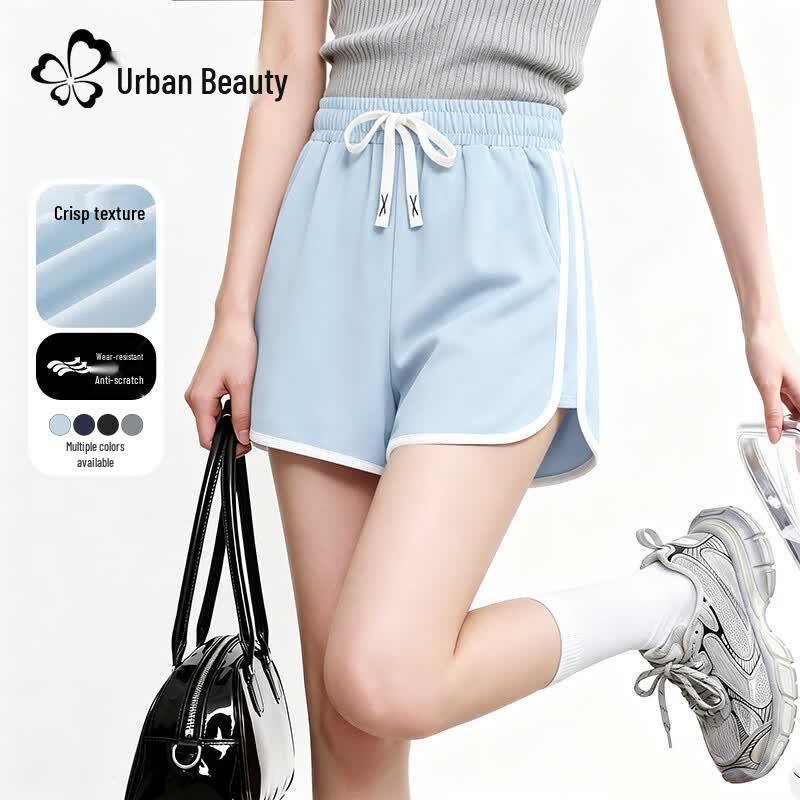 Women s High-Waisted Colorblock Sports Shorts S