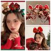 Christmas Decoration Christmas Headband Santa Reindeer Antlers Headband Party Dress Up Red Bowknot Bow Red Hair Band