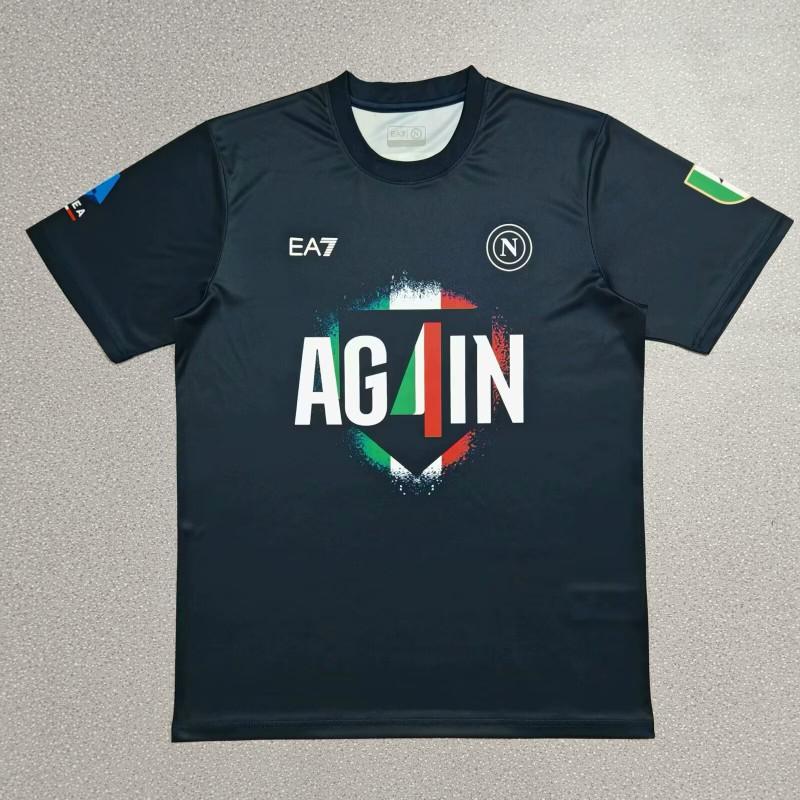 Maglia da Calcio Napoli 2023-24 Casa Trasferta Portiere Edizione Campione Commemorativa Cotone