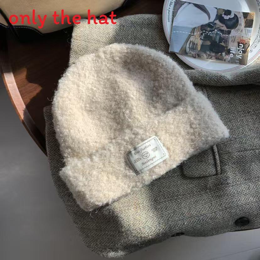 

Knit Beanie Hat For Women With Warmth And Windproof Features For Autumn Winter Fashion бежевий