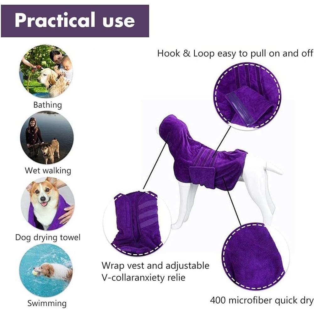 Quick Drying Dog And Cat Towels Soft Fiber Towels Absorbent Bath Towel Pet Bathrobe Convenient Cleaning Towel Pet Supplies