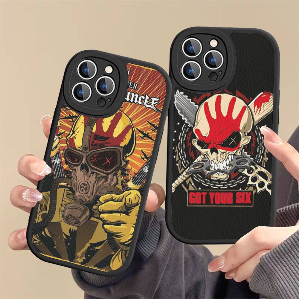 Popular Band F-Five Finger Death Punch For IPhone 16 15 14 13 12 11 Pro Max Plus Shockproof Leather Soft Phone Cover