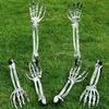 1/6pcs Skeleton Bone Garden Ground Stakes Skull Head & Hand for Halloween Home Yard Ground Insert Holiday Party Decor Ghost Hand