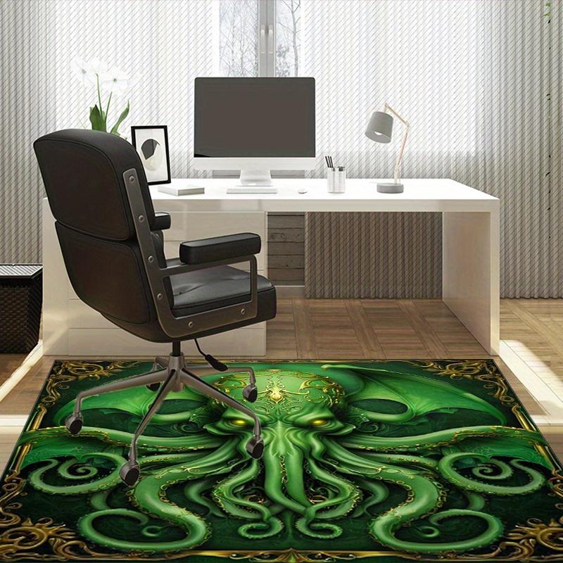 Green Octopus Skull Rug with Gothic Style living room floor mats unique design carpet  Anti slip carpet can be machine washed