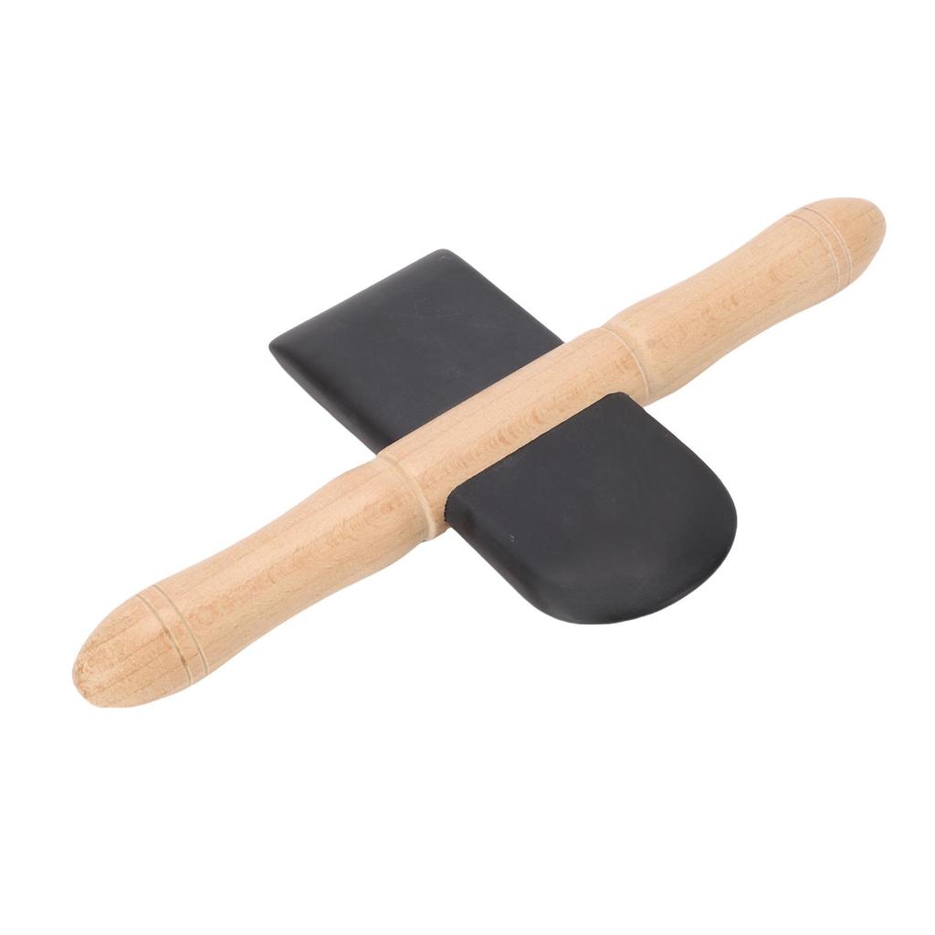 Bian Stone   Sha Tool Wooden Double Handle Stone Scraping Board for Back Legs Arms Neck Shoulder Muscle Relaxation