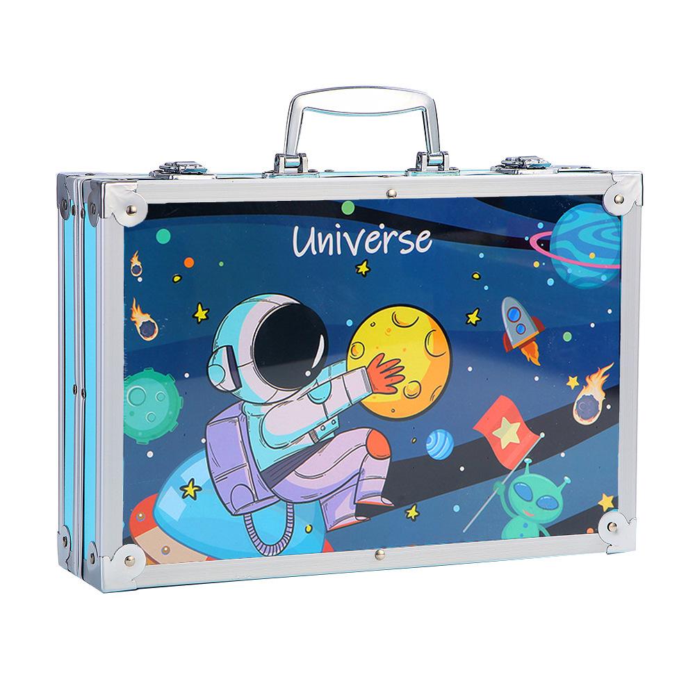 

Набор для рисования из 145 предметов в двухслойном алюминиевом кейсе с кистями - Акварельные фломастеры для студентов и детский набор для граффити Colorful