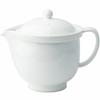 Nagao Teapot Kyusu 480ml White, Lightweight and Shatterproof Plastic, Dishwasher and Microwave Safe,