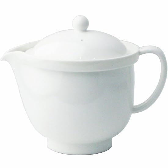 Nagao Teapot Kyusu 480ml White, Lightweight and Shatterproof Plastic, Dishwasher and Microwave Safe, B0BXNXFWVF