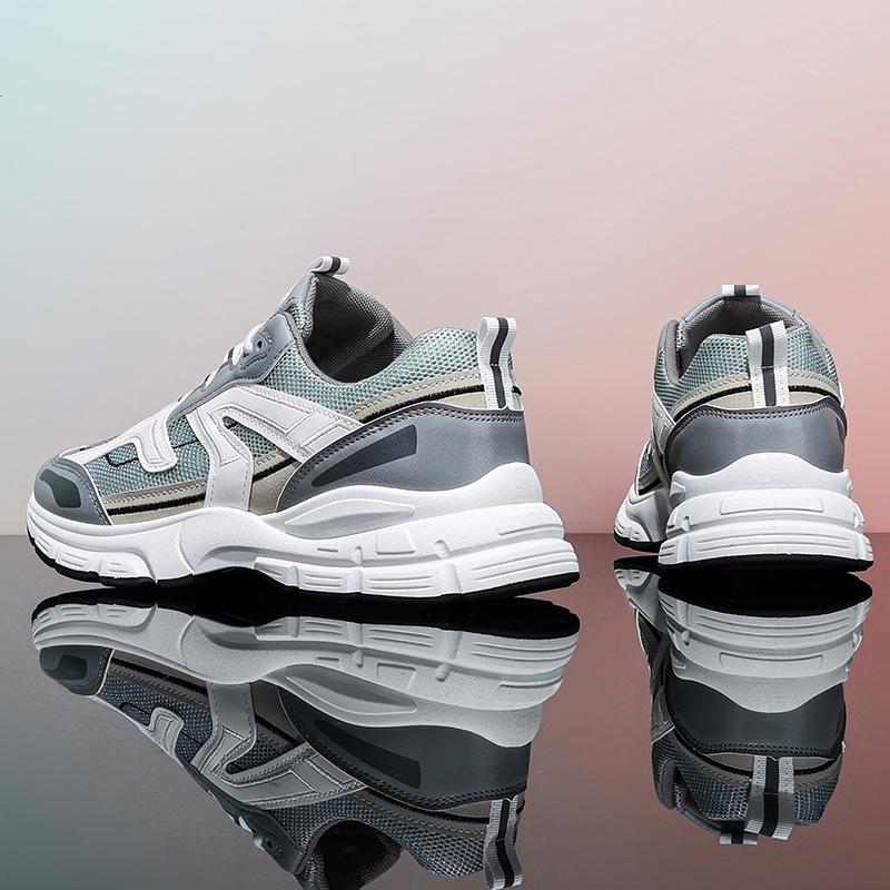 Men's casual running shoes breathable mesh soft sole sports shoes four season student comfort outdoor sports shoes male sneakers