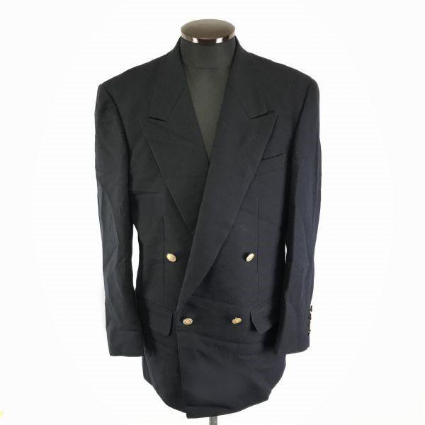 

Б/У/Сделано в Японии/COLOURS by ALEXANDER JULIAN Темно-синий блейзер Золотые пуговицы Двубортный/Мужской M/A5/