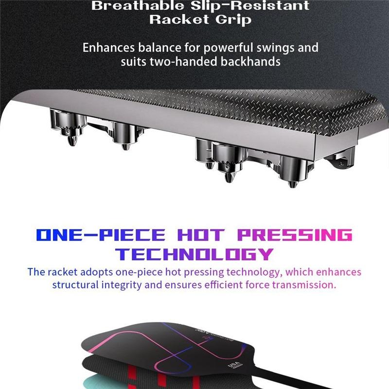T700 Carbon MPP Thermoformed Pickleball Paddle High Control Professional Hellfire Series Racket