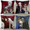 Classic Anime Vampire Knight Cushion Cover Soft  EasyWash Pillow Case  Versatile for Couch Bed Travel and Office