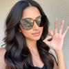 1 Piece of European and American New Large Frame Glasses Fashionable Internet Celebrity Street Pography Retro Trendy Glasses