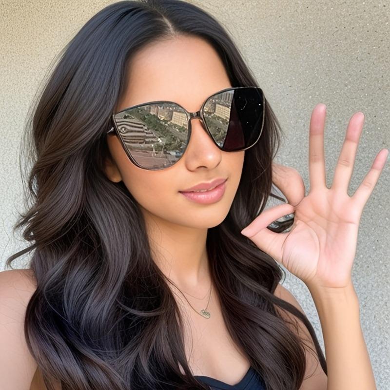 1 Piece of European and American New Large Frame Glasses Fashionable Internet Celebrity Street Pography Retro Trendy Glasses