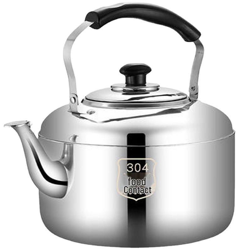 304 Stainless Steel Large Capacity Whistling Kettle for Gas, Open Flame & Induction Stoves.