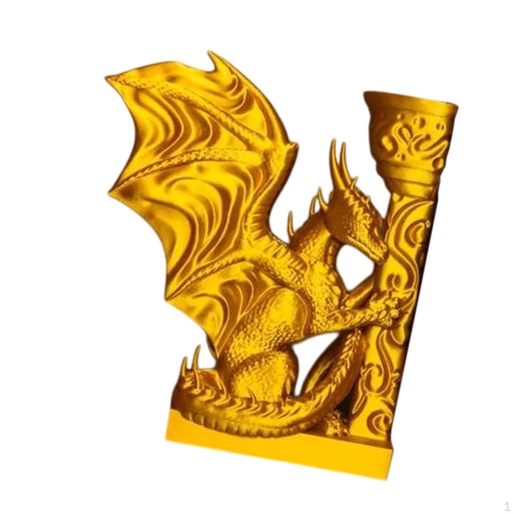 Dragon Bookend Creative Crafts Decorative Book Stopper for Farmhouse Hallway Golden