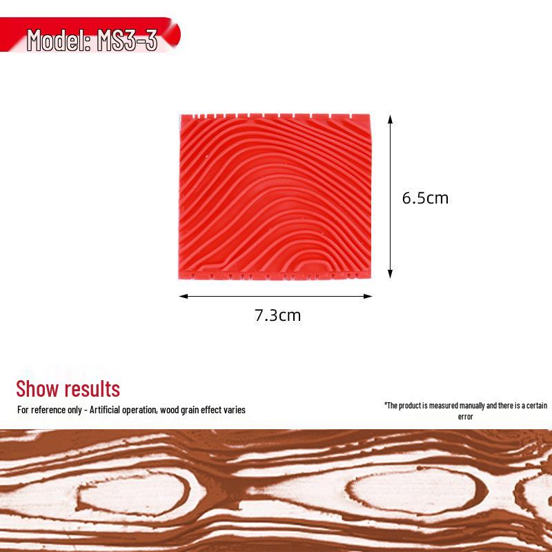 Аппликатор для текстуры дерева для мебели и Валики для покраски диатомовой глиной с набором листов с имитацией текстуры дерева.