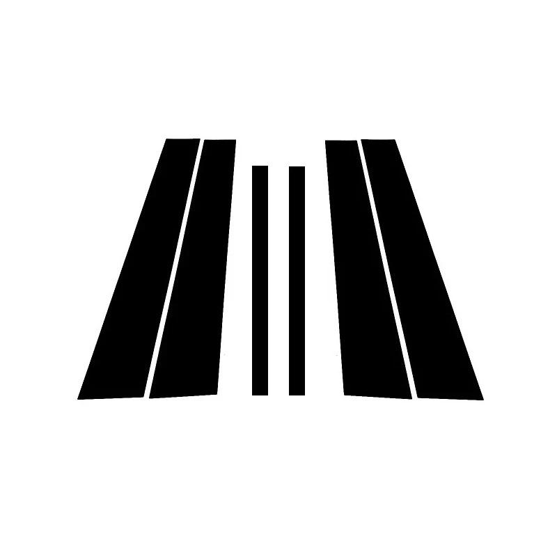 Carbon Fiber Gloss Black Car Door Window Trim Pillar Posts Decorative Cover Trim Fit For Chrysler 300C 2011- Auto