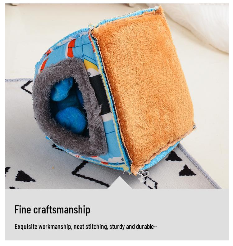 Cozy Winter Nest for Small Pets: Hamster, Guinea Pig, Hedgehog, Sugar Glider.