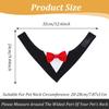 Formal Dog Tuxedo, Dog Bandana Collar with Bow Tie Costume for Small Dogs - Adjustable Dog Suit for Parties & Weddings