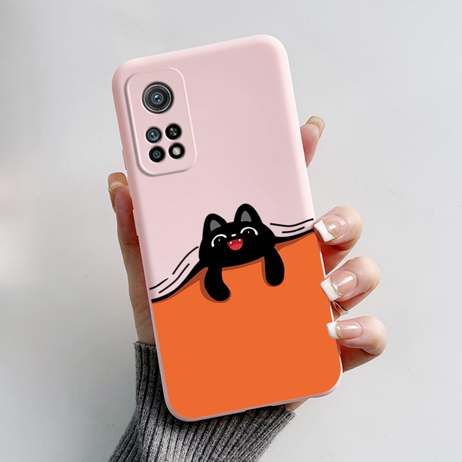 For Xiaomi Mi 10T 5G Phone Case 6.67'' Back Cover Fashion Astronaut Matte Liquid Silicone Shell For Xiaomi Mi 10T Pro 5G Fundas