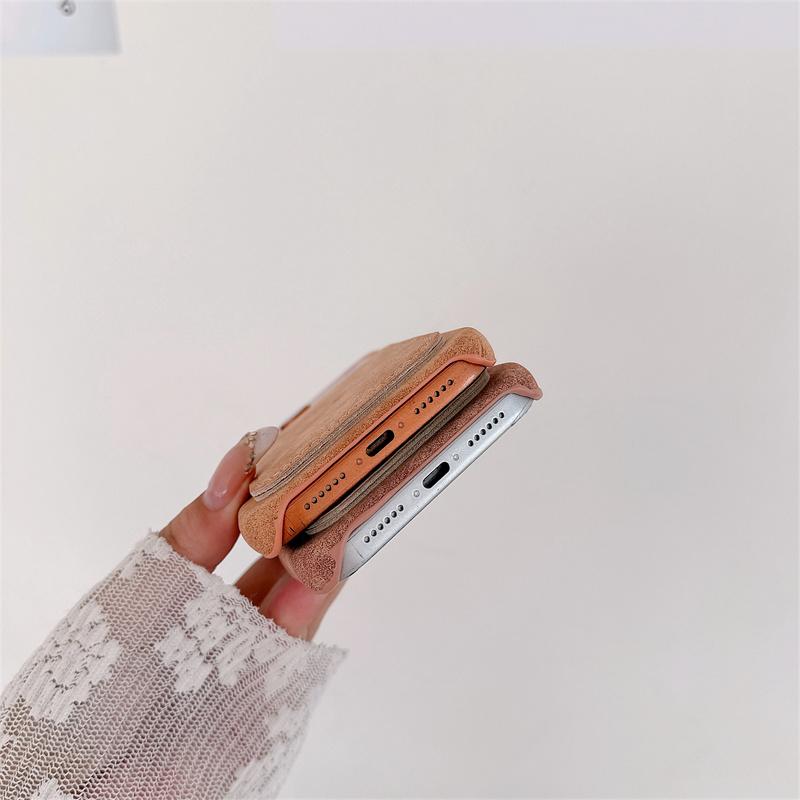 Luxury Fashion Matte Retro TPU Leather Phone Case For iPhone 17 16 15 14 Plus 13 12 Pro Max 11 Card Wallet Shockproof Back Cover