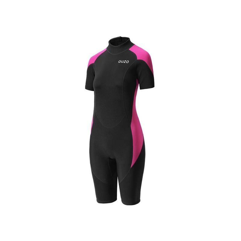 Womens 1.5mm Neoprene Shorty Wetsuit Snorkeling Surfing Freediving Summer Spring Fall UV Protection Warm