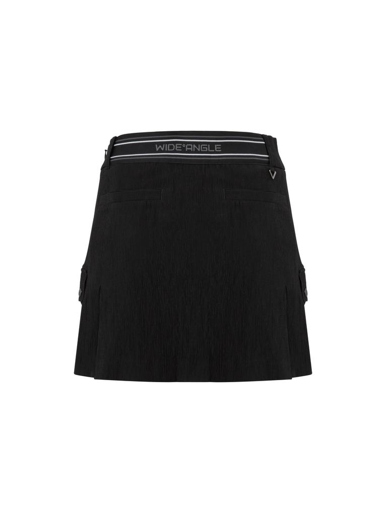 WIDEANGLE Co Crease Lightweight Cargo Culottes L_Black