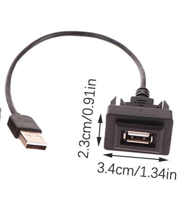 

ST 27cm 1pc new Car Dashboard Flush Mount USB Panel Extension Cable Adapter Socket For Vigo RAV4 Vios Levin