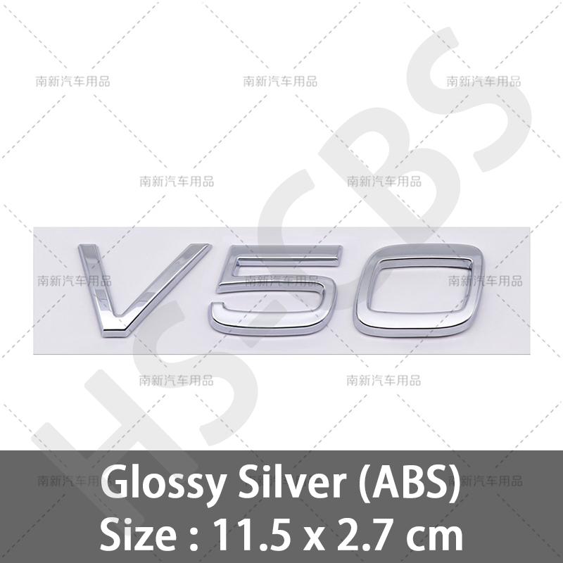 Gloosy V40 V50 V60 V90 Emblem Trunk Label Car Stickers For Volvo Accessories Rear Trunk Logo Displacement Decal Car Styling