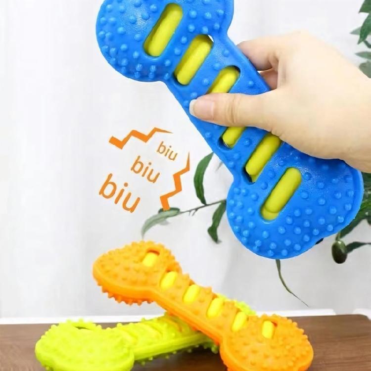 Set of 3 Entertaining Squeaky Dog Toy Bone for Boredom Dog Entertainment Chew Toy for Aggressive Chewer Clean Teeth