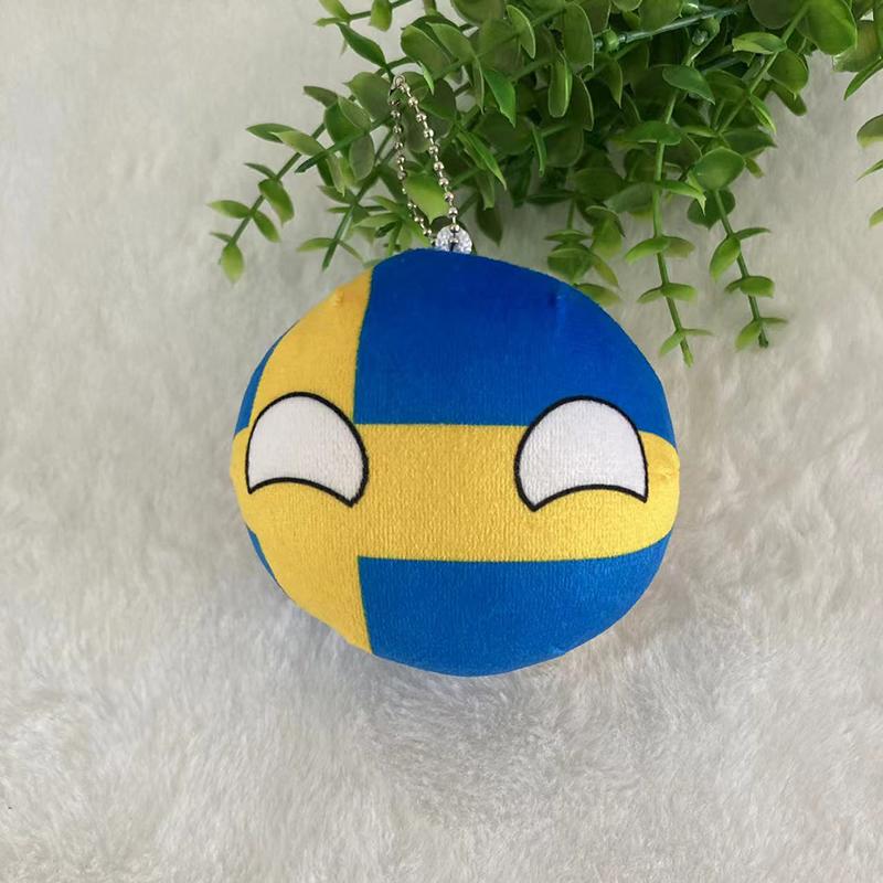 Julegaver Country Ball Plysjdyr 10Cm Polandball Anheng Landsflagg Kuler Countryball Kosedukke