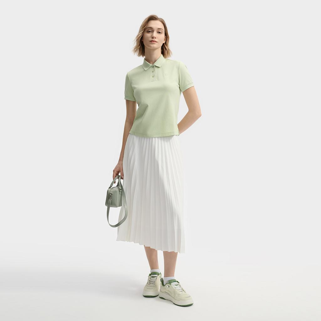 New FILA WHITE Polo Shirt Women's Herbal Green F11W523105F-LG