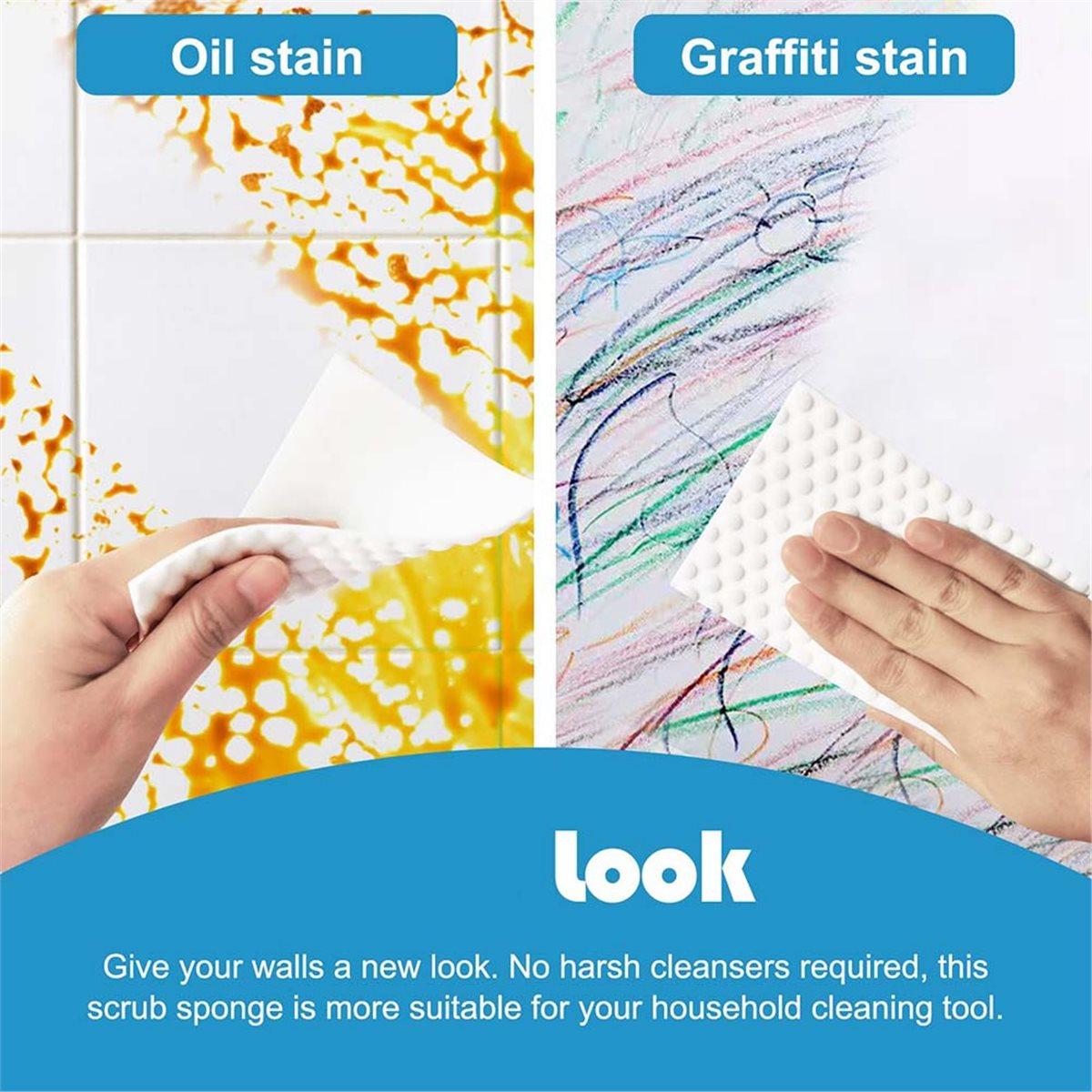 100 PCS Magic Sponge Eraser Sheets,Convex Point Melamine Sheets,Disposable Portable Magic Cleaning Eraser Thin Wipes China Mainland