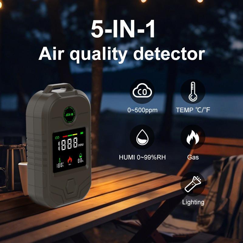 Carbon Monoxide Detector GAS Detector Temperature and Humidity Combustible Gas Detector Multifunctional CO Alarm