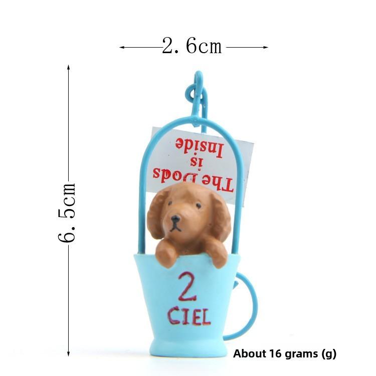 Letter Dog Resin Plant Pot Figurine Decor For Indoor Gardening And Giving Gift