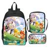 Cookie Run Kingdom Three Piece Set Backpack Cartoon Game Peripheral Elementary School Backpack Shoulder Bag Small Pencil Case