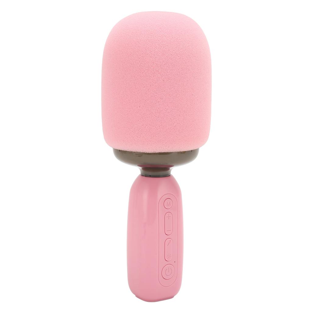 Handheld Karaoke Mic with RGB Light Support Memory Card Portable Wireless Bluetooth Singing Microphone for Kids Adults