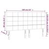 VidaXL LED Headboard Bedroom Furniture Double Bed Accessory Head of Bed Frame Interior Cream 3122435