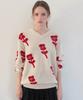SINOON Sn Flower Loose Fit Knit (Ivory)