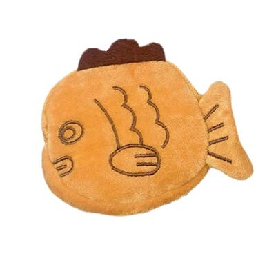 Coin Purse Cute Taiyaki Inspired Portable Small Plush Change Wallet Data Cable Storage Pouch for