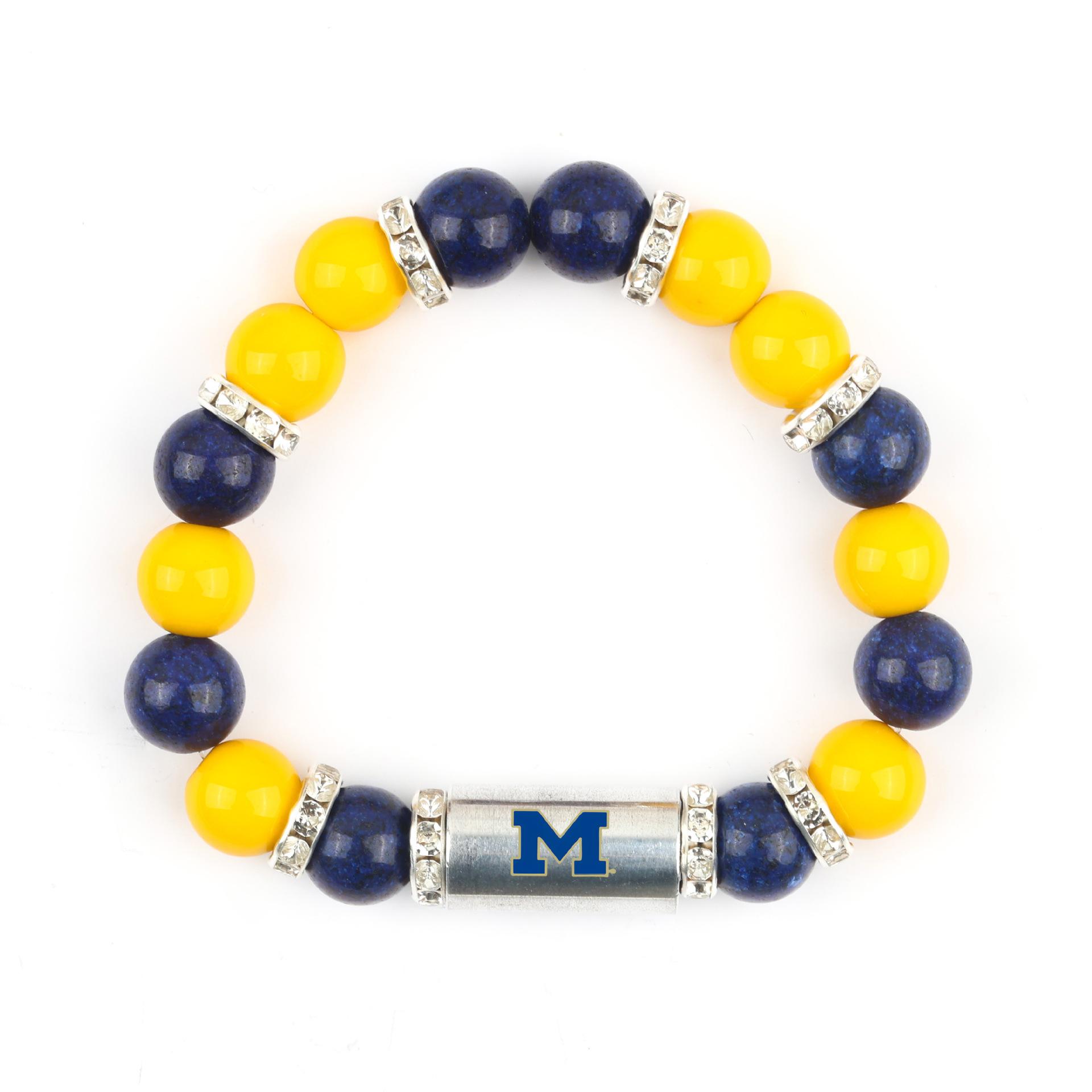 Buffalo Bills bracelet lapis lazuli drill ring stretch rope color print team bracelet team game support bracelet
