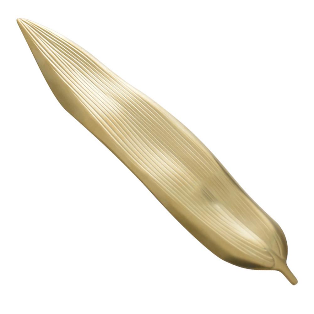 304 Edelstahl Weidenblatt Design Essstäbchenablage, Haushalt Löffelablage Spiegel, Kreatives Metall Platzset, Gold, Japan