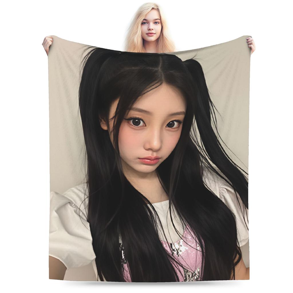 W-Wonhees-S Super Real Me Warm Soft Blanket Girls Boys Plush Throw Street Trend Outdoor Flannel Bedspread Sofa Bed Cover