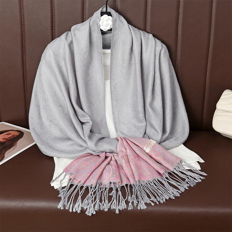 Luxury Autumn Cashmere Pashmina Shawl Lady Wrap Warm Winter Scarves Design Print Female Foulard Cotton Stoles Scarf