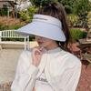 8465 Sommer-Schirmmütze mit Ventilator für Damen, Outdoor-Sonnenschutz, leere Oberseite, vielseitiger Mode-Sonnenschutz